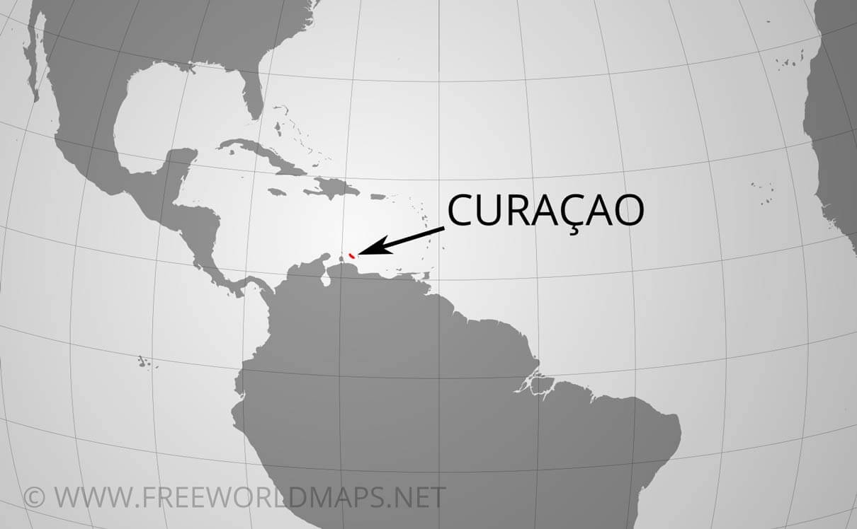 Cura ao Map Geographical Features Of Cura ao Of The Caribbean Freeworldmaps