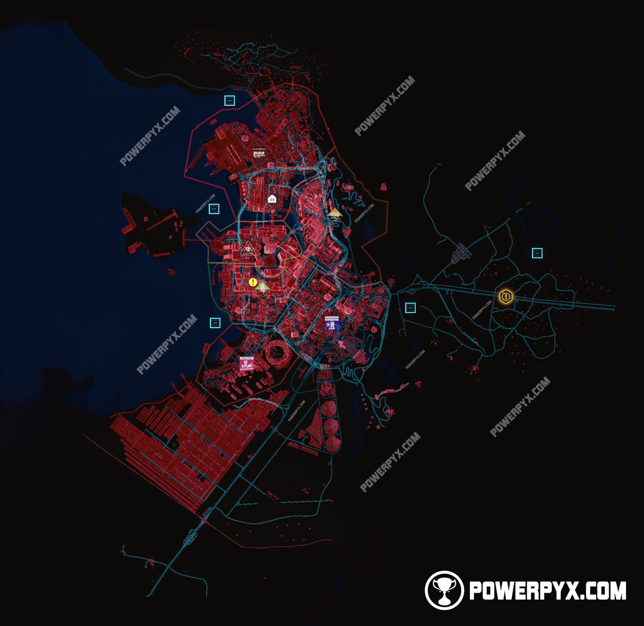 Cyberpunk 2077 Full World Map