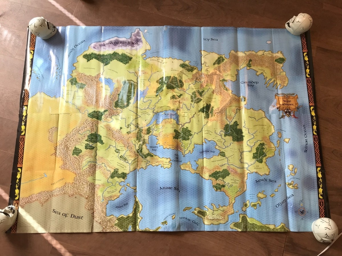D D World Of GREYHAWK 4 Panel Map Set Lot Dungeons Dragons WOTC Gary Gygax 05 EBay
