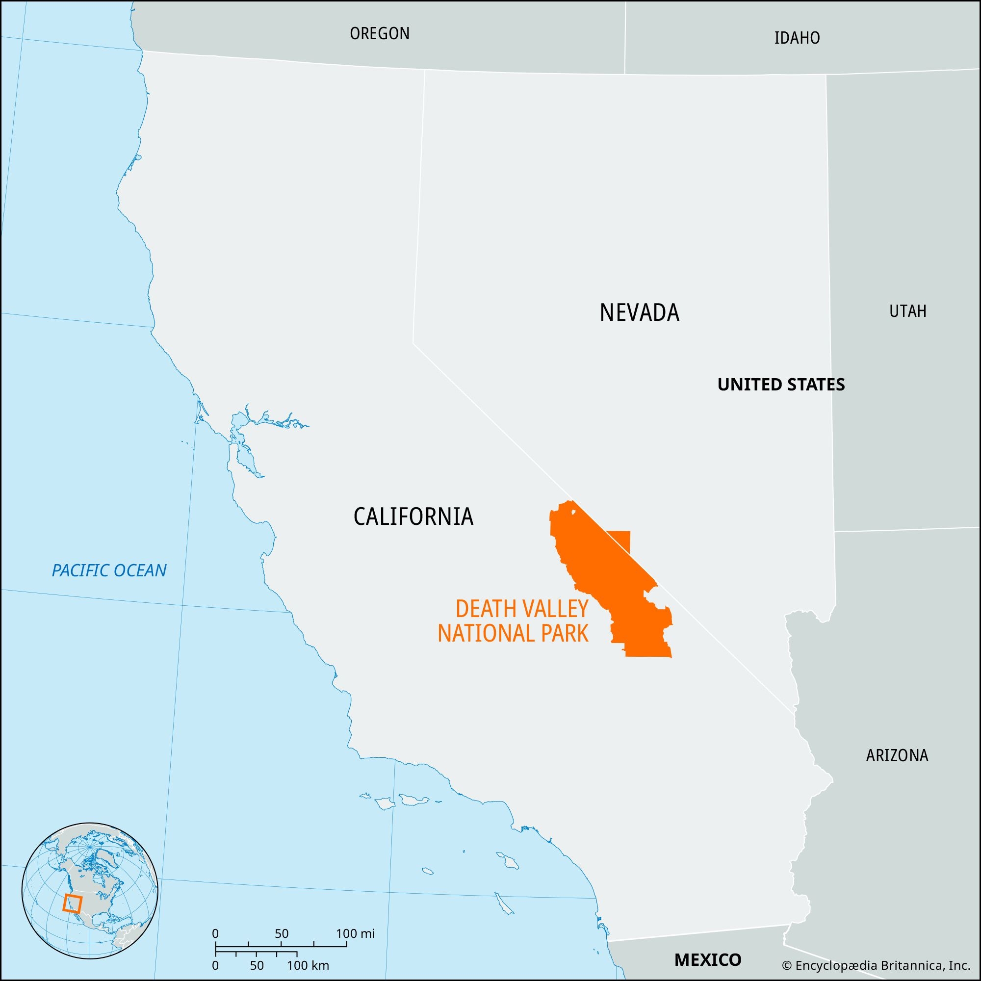 Death Valley National Park Map Location Facts History Britannica