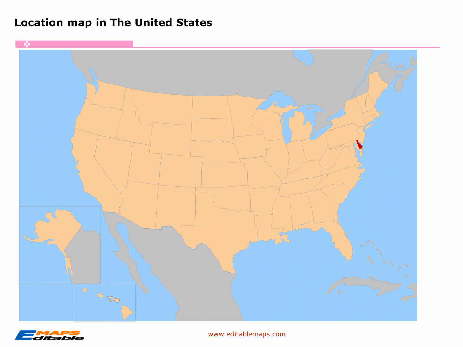 Delaware Map Editable PowerPoint Maps