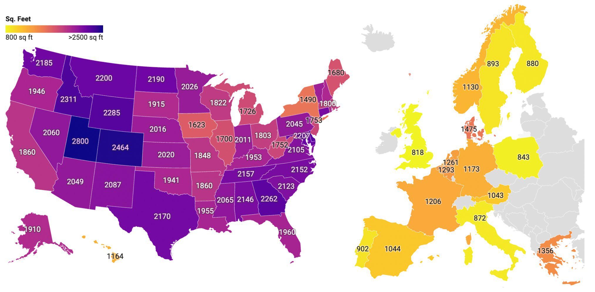 Differences Between The United States And Europe Mapped Vivid Maps