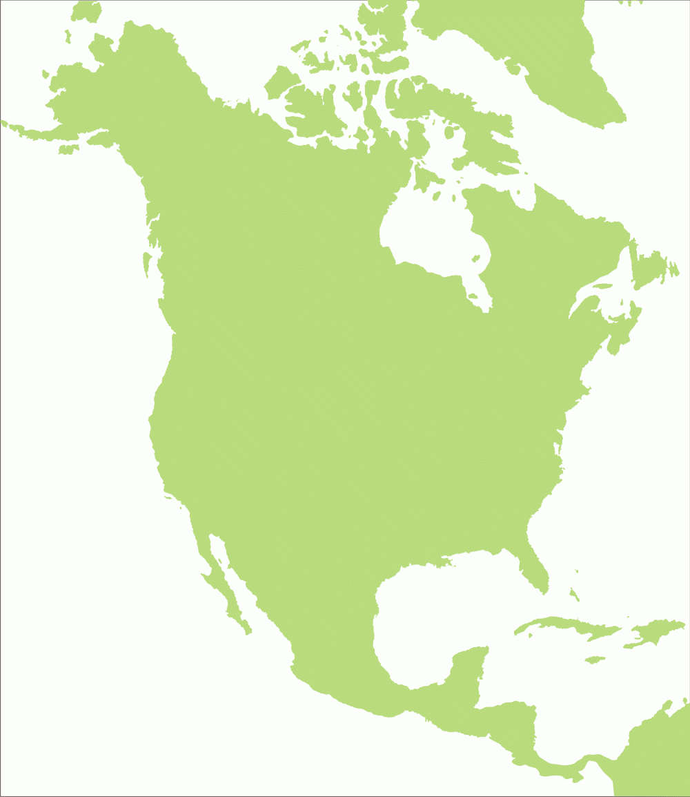 printable blank map of north america