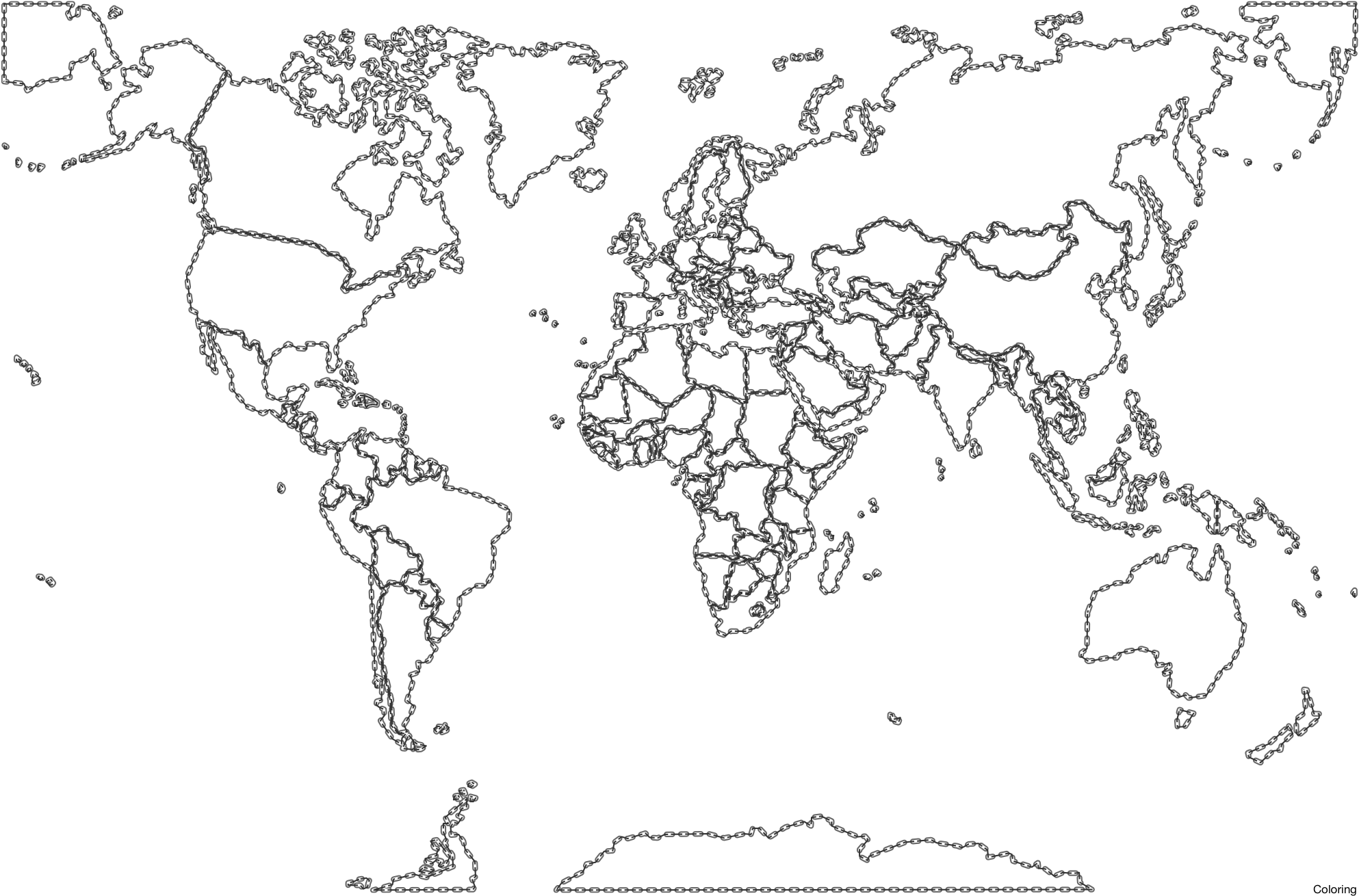 Download HD Colorful World Maps To Color Map Coloring Page With World Map Colour In Sheet Transparent PNG Image NicePNG