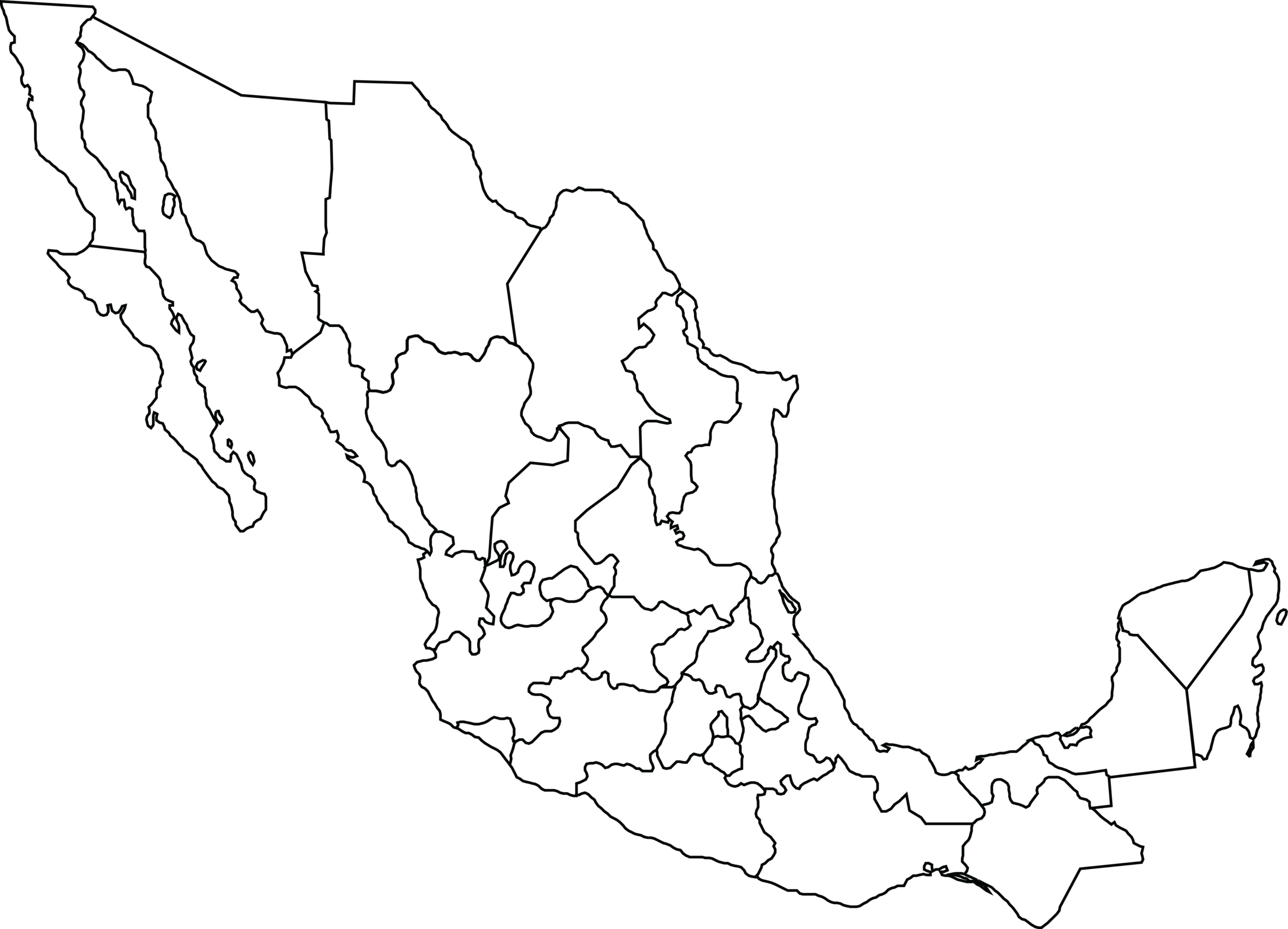 Download HD Free Clipart Of A Black And White Map Of Mexico Blank Map Of Mexico States Transparent PNG Image NicePNG Download HD Free Clipart Of A Black And White Map Of Mexico Blank Map Of Mexico States Transparent PNG Image NicePNG