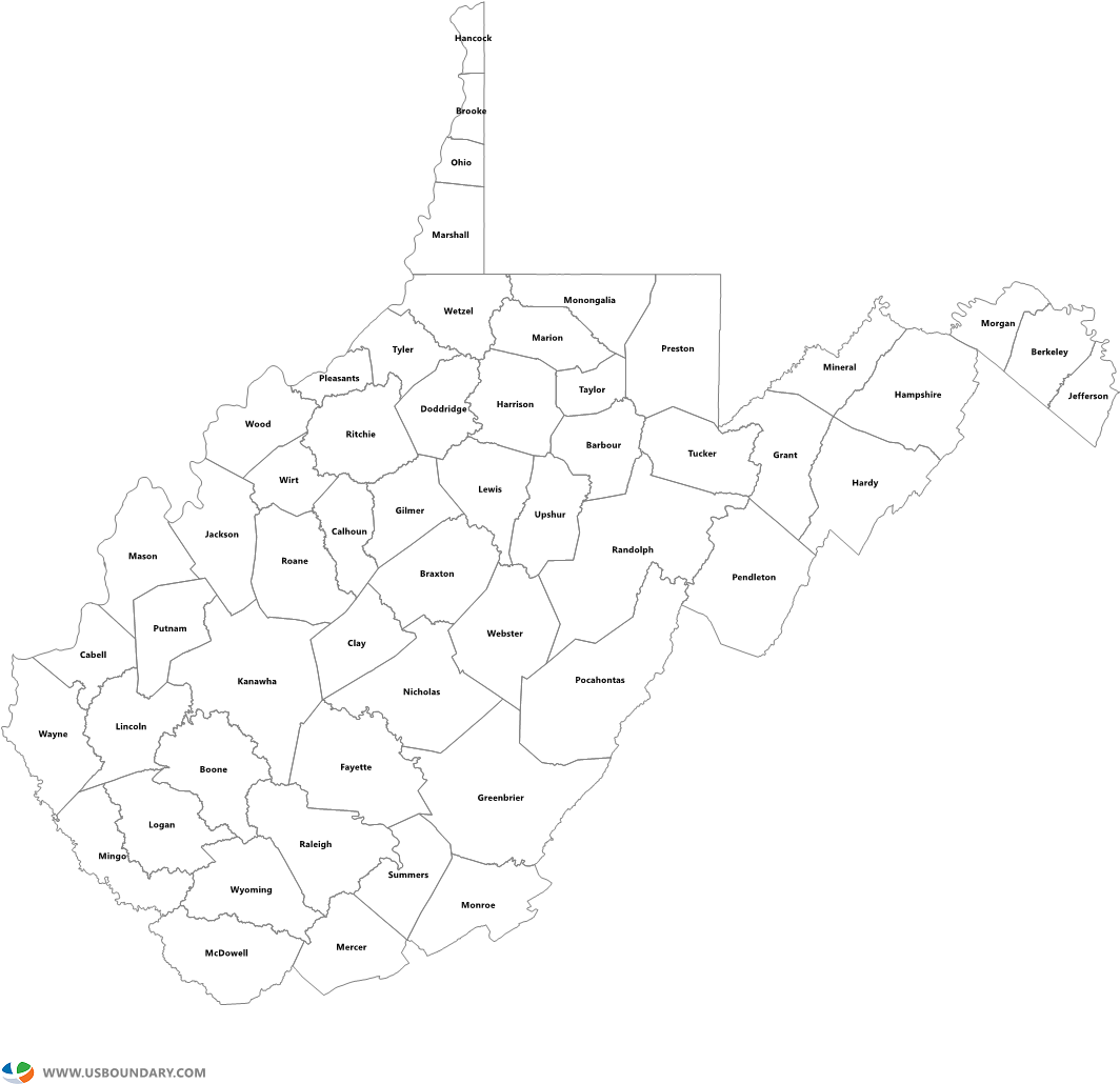 blank wv county map blank wv county map
