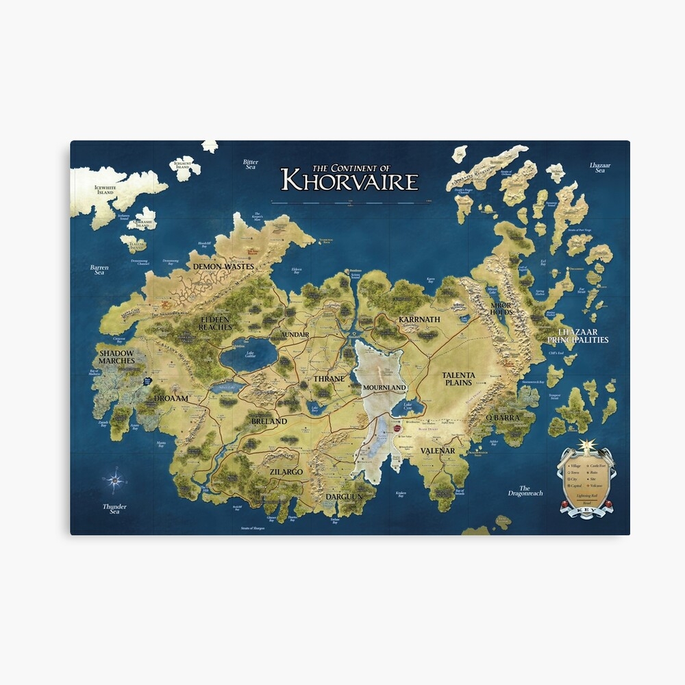 Dungeons And Dragons Eberron World Map Of Khorvaire Art Print For Sale By DGthenew1D Redbubble