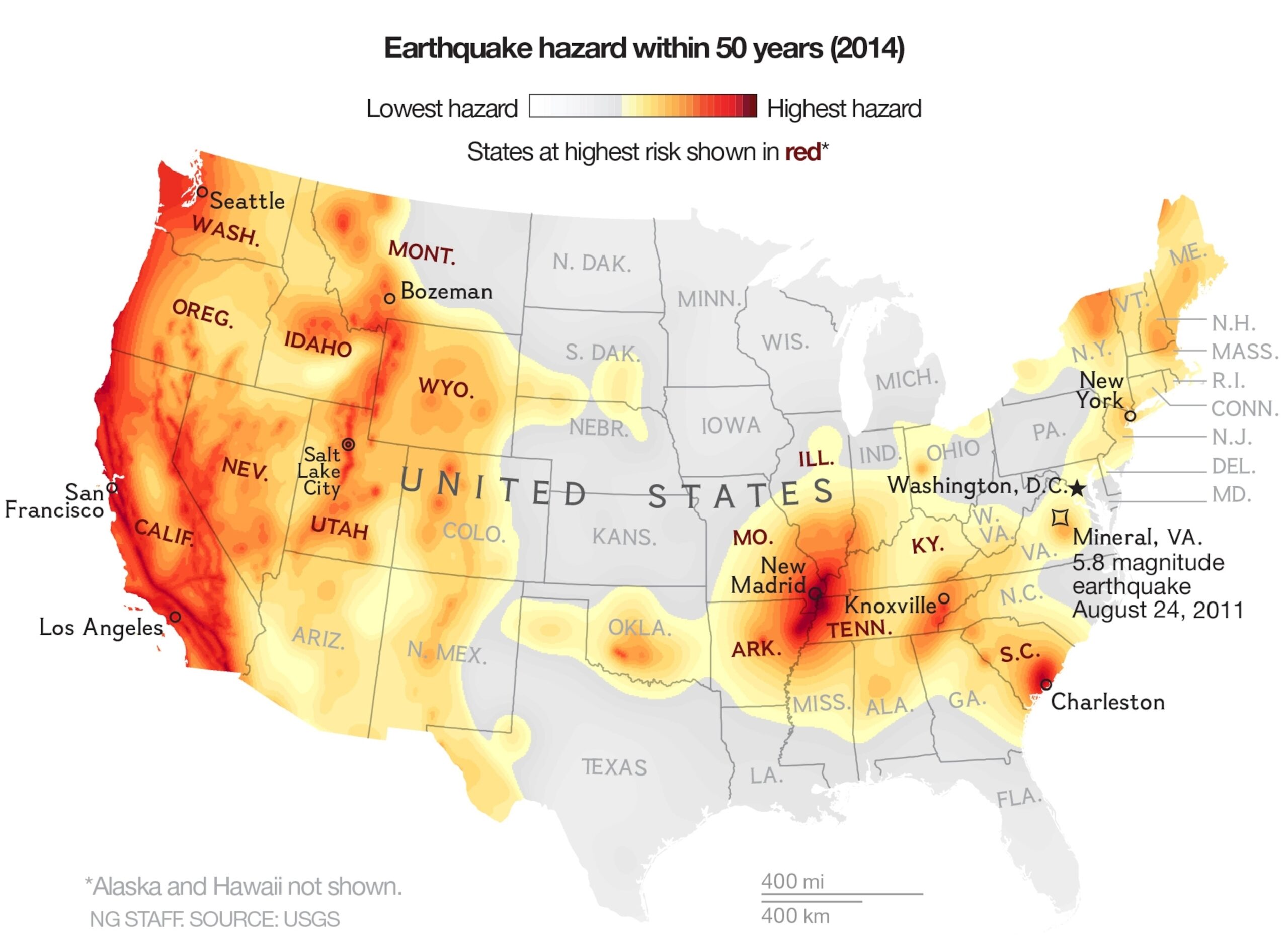 Earthquake Maps Reveal Higher Risks For Much Of U S National Geographic