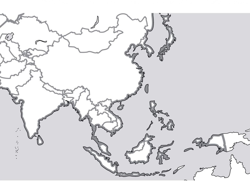 eastern asia blank map eastern asia blank map