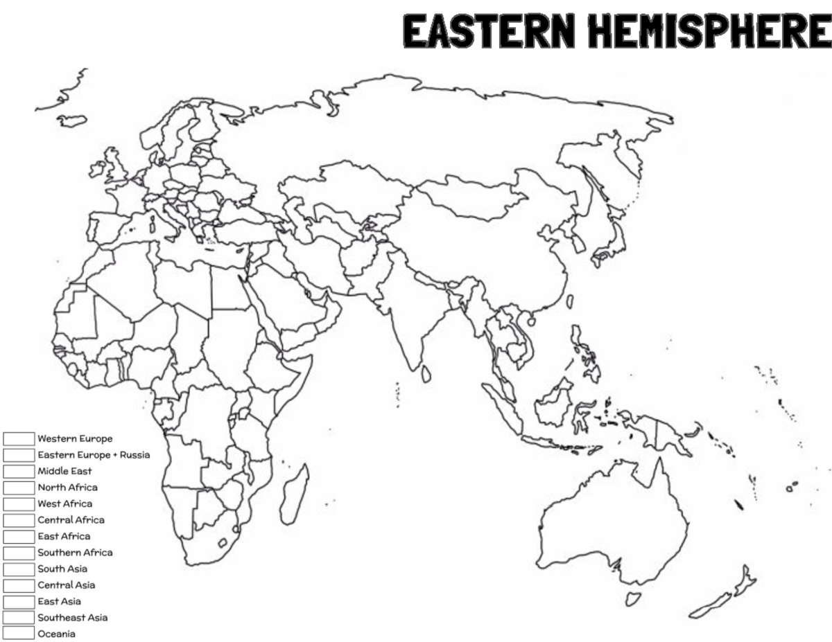 Eastern Hemisphere Blank Map HIS 4115 EASTERN HEMISPHERE 0 Western Europe Eastern Europe Russia Studocu