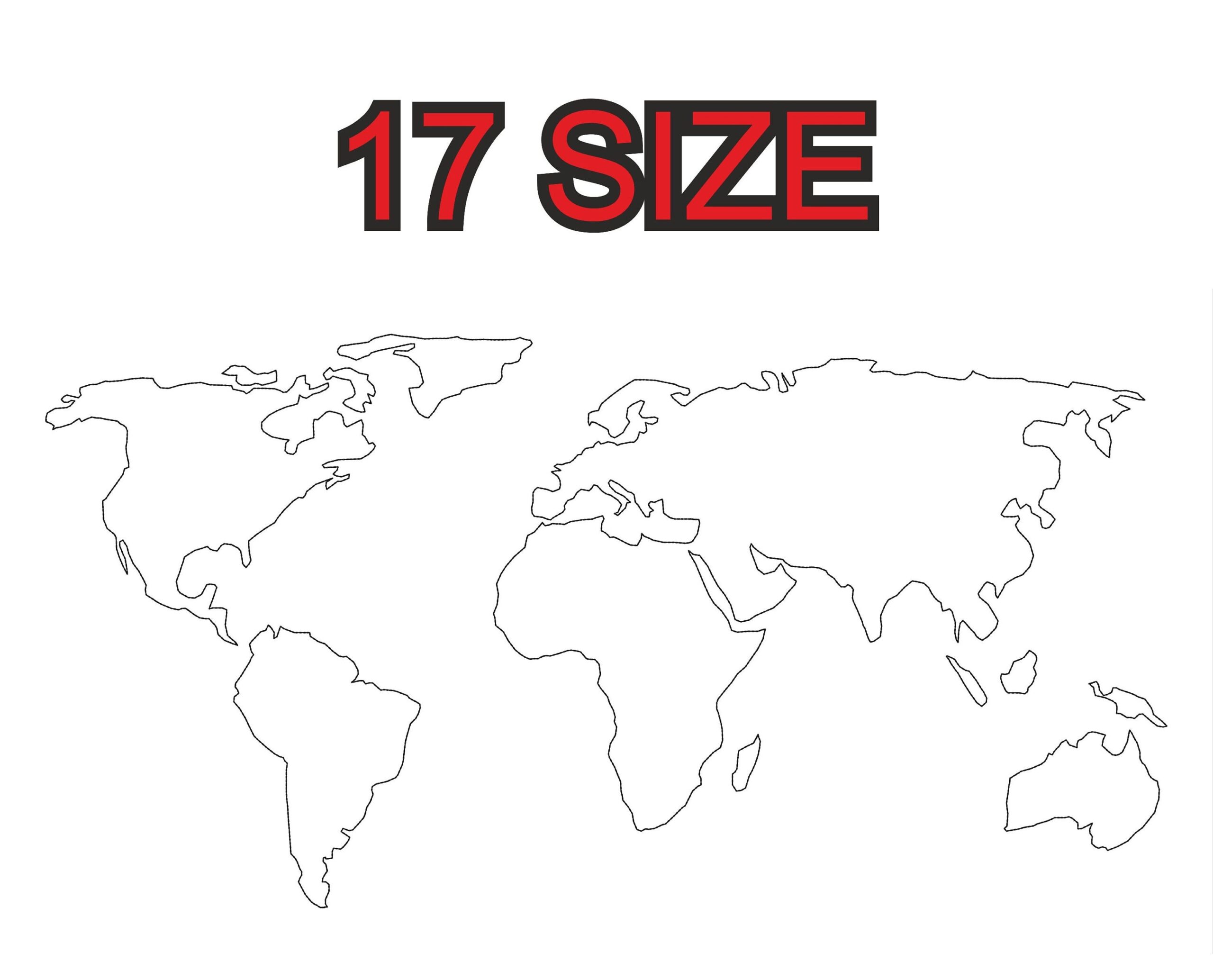 Embroidery Design World Map Outline Continent Country Earth Multiple Size Silhouette Patch Instant Download Files Patterns Digital Machine Etsy Finland