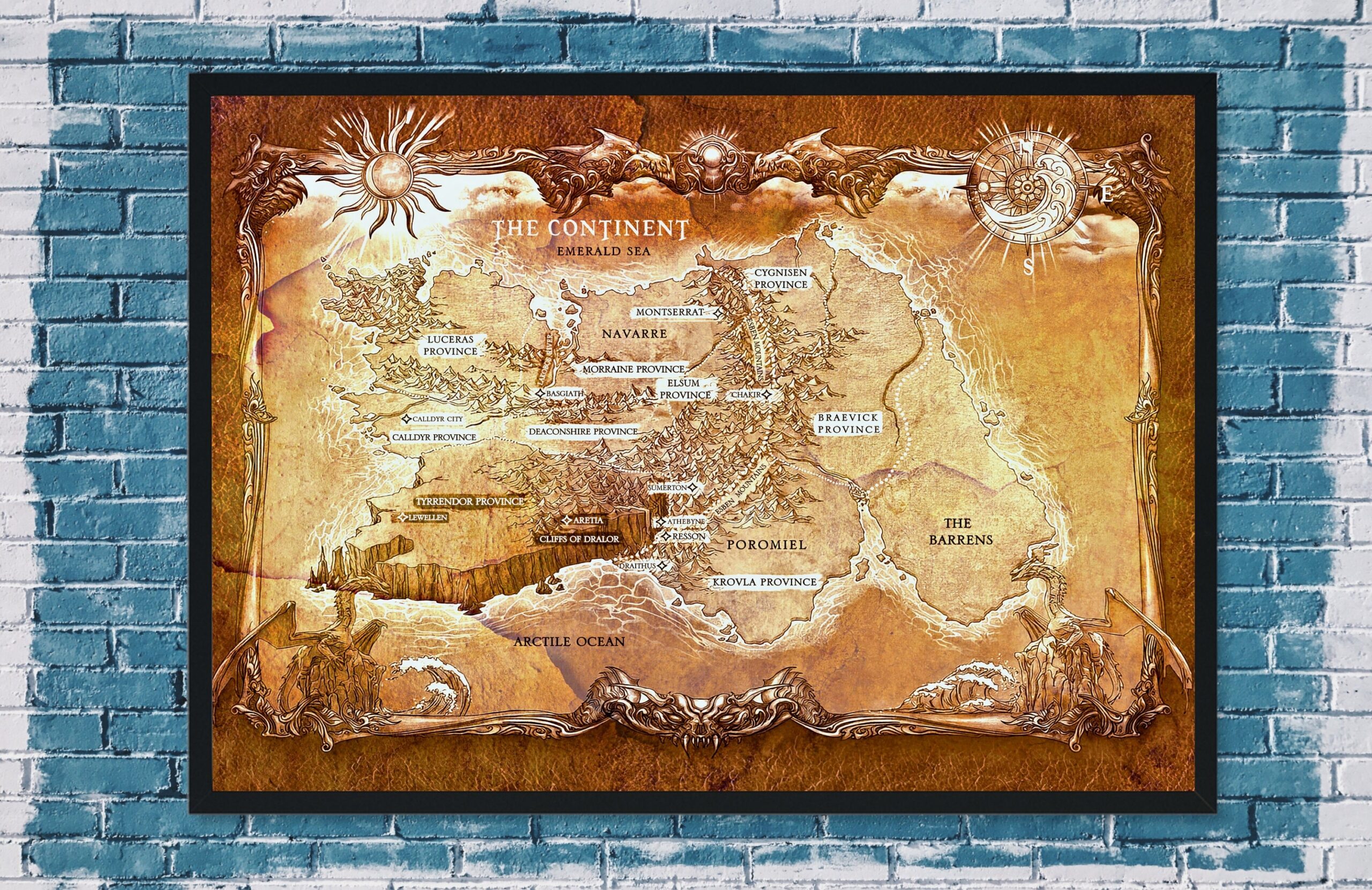 Empyrean Series World Map Inspired By Fourth Wing Iron Flame By Rebecca Yarros Etsy