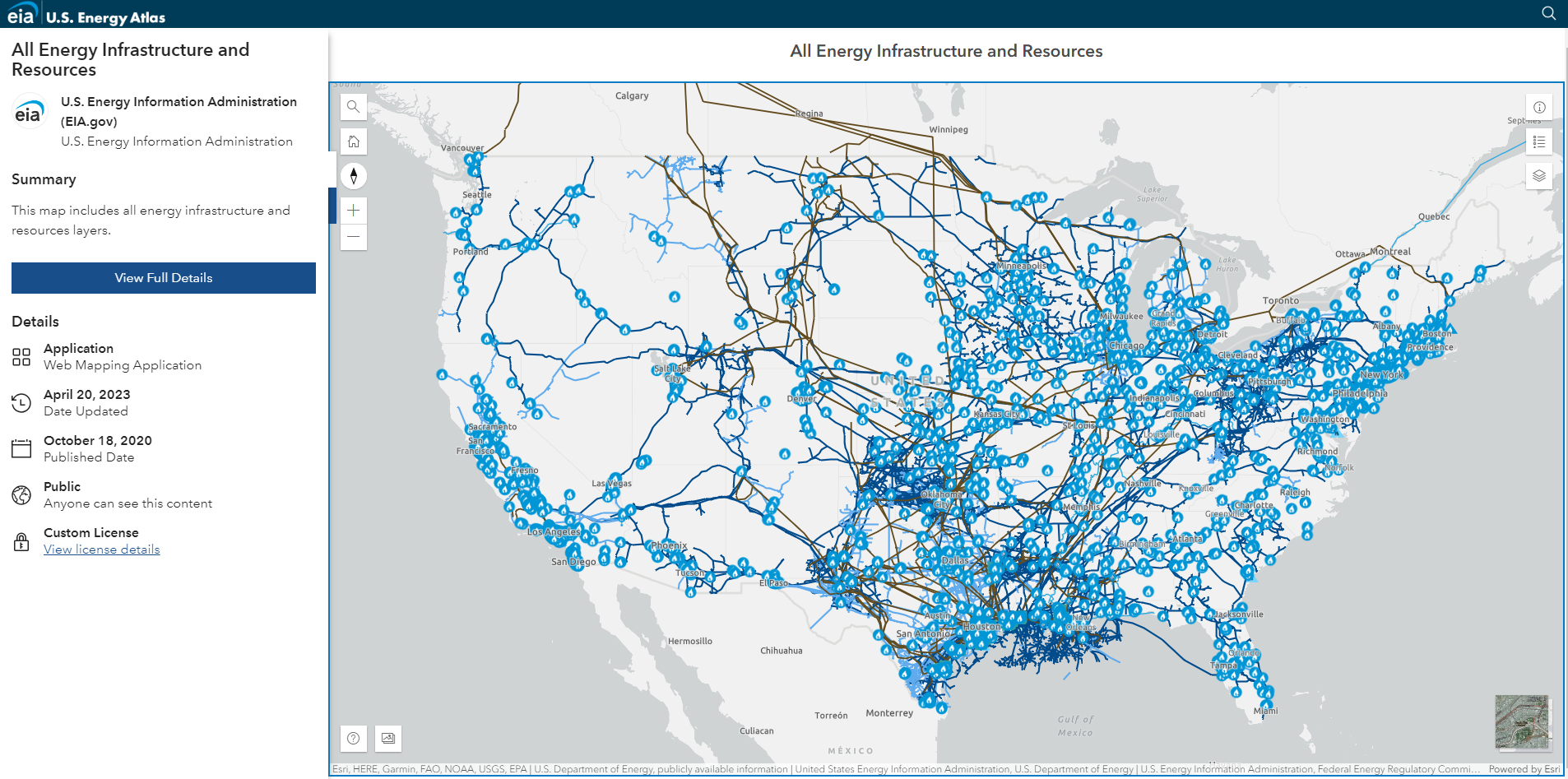 Energy Infrastructure Maps Data gov