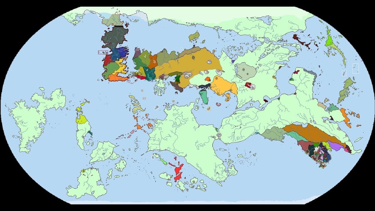 Entire World Map Of Game Of Thrones YouTube Entire World Map Of Game Of Thrones YouTube