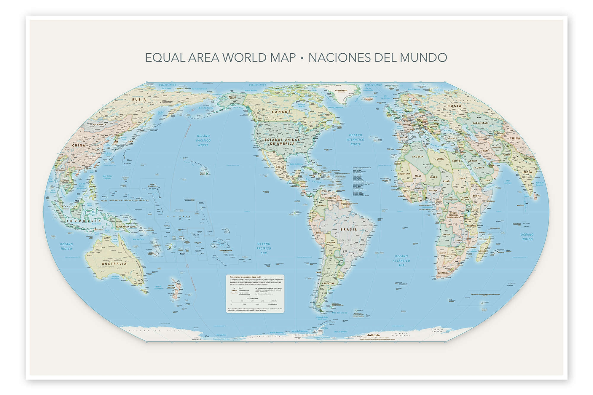 spanish map of the world