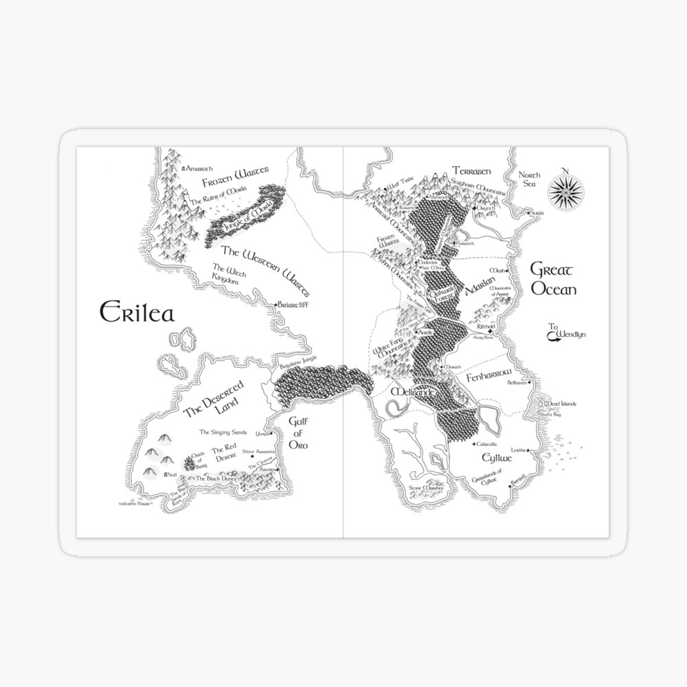 Erilea Throne Of Glass Map Art Board Print For Sale By Daredevils Redbubble