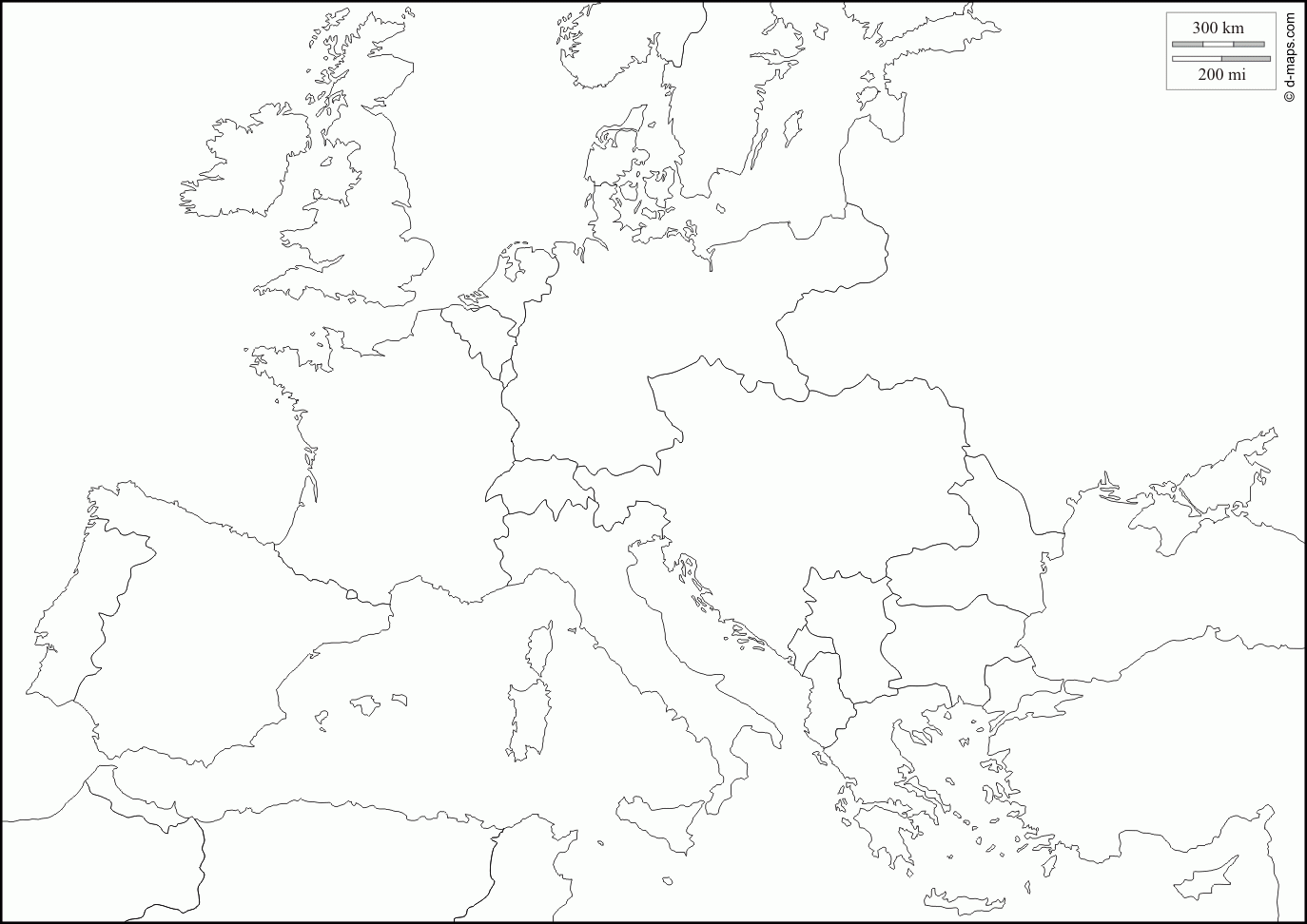 map of europe blank 1914