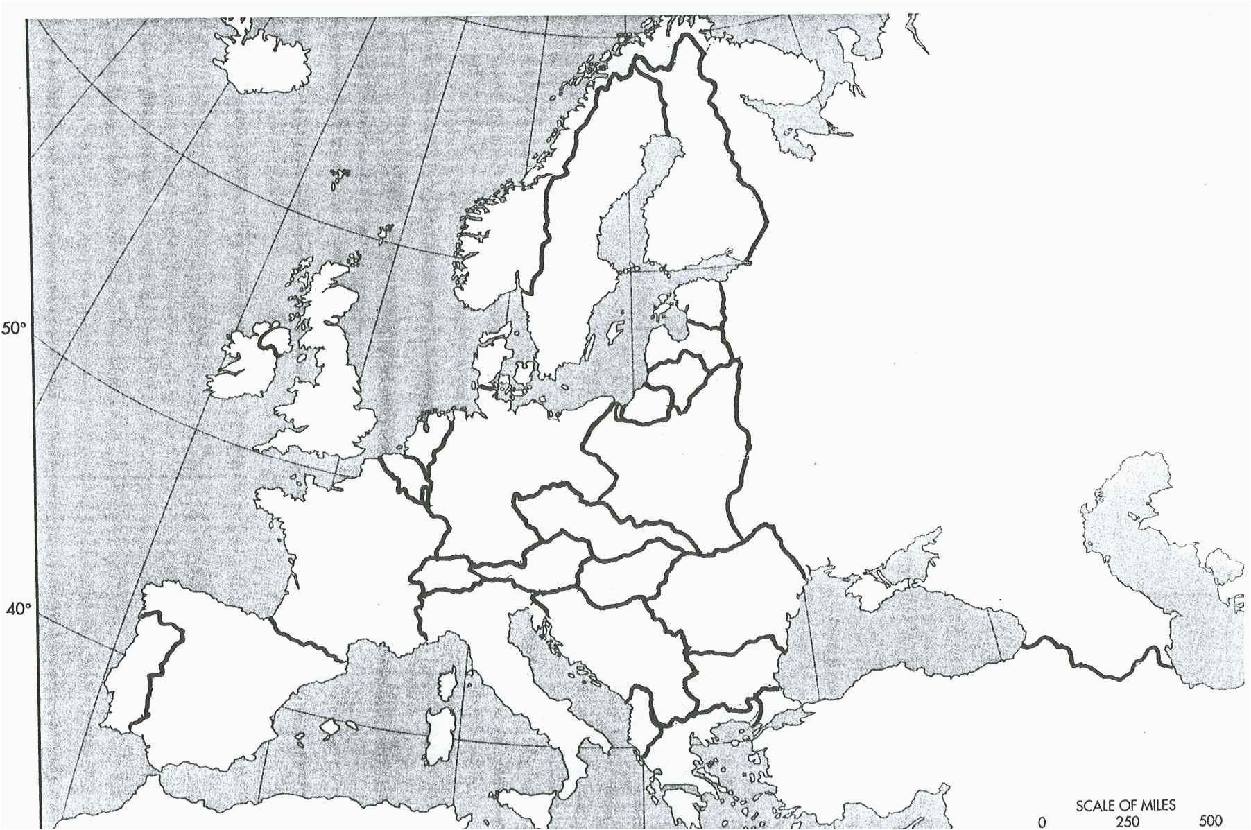 Europe 1939 Blank Map Printable