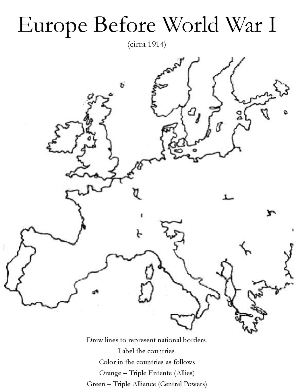Europe Before World War I circa 1914 Ppt Download Worksheets Library