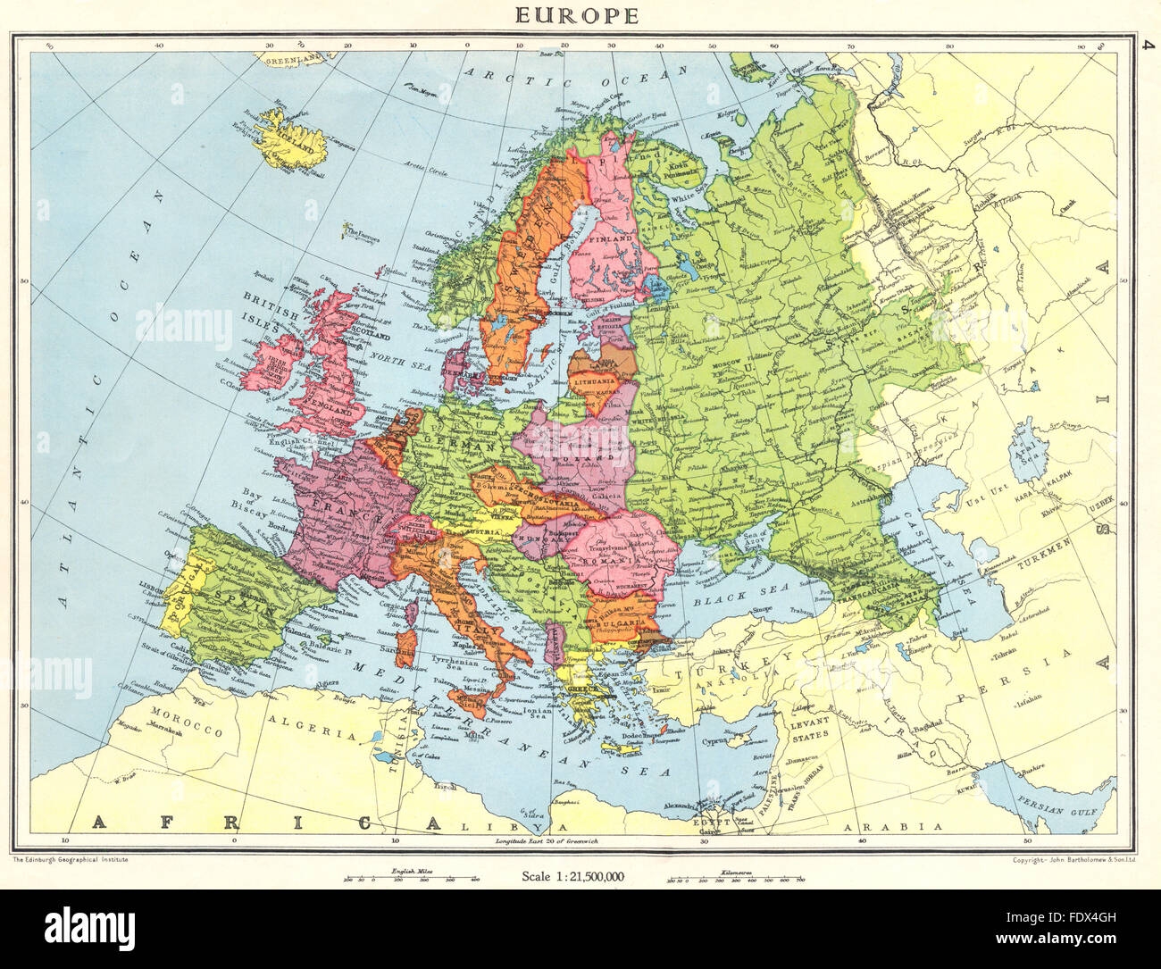 EUROPE Europe Shortly Before World War 2 1938 Vintage Map Stock Photo Alamy EUROPE Europe Shortly Before World War 2 1938 Vintage Map Stock Photo Alamy