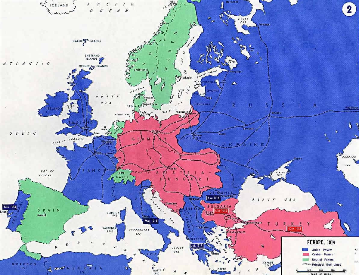 Europe Map 1914