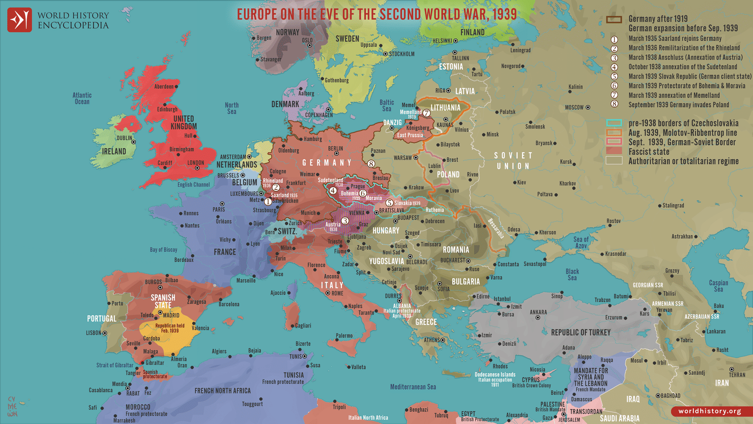 Europe On The Eve Of WWII 1939 World History Encyclopedia Europe On The Eve Of WWII 1939 World History Encyclopedia
