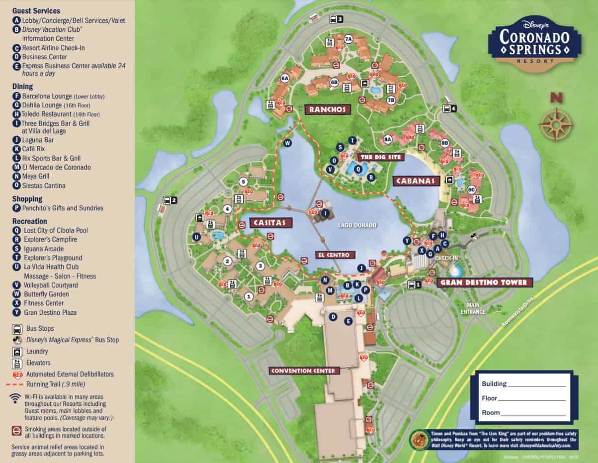 walt disney world map with hotels