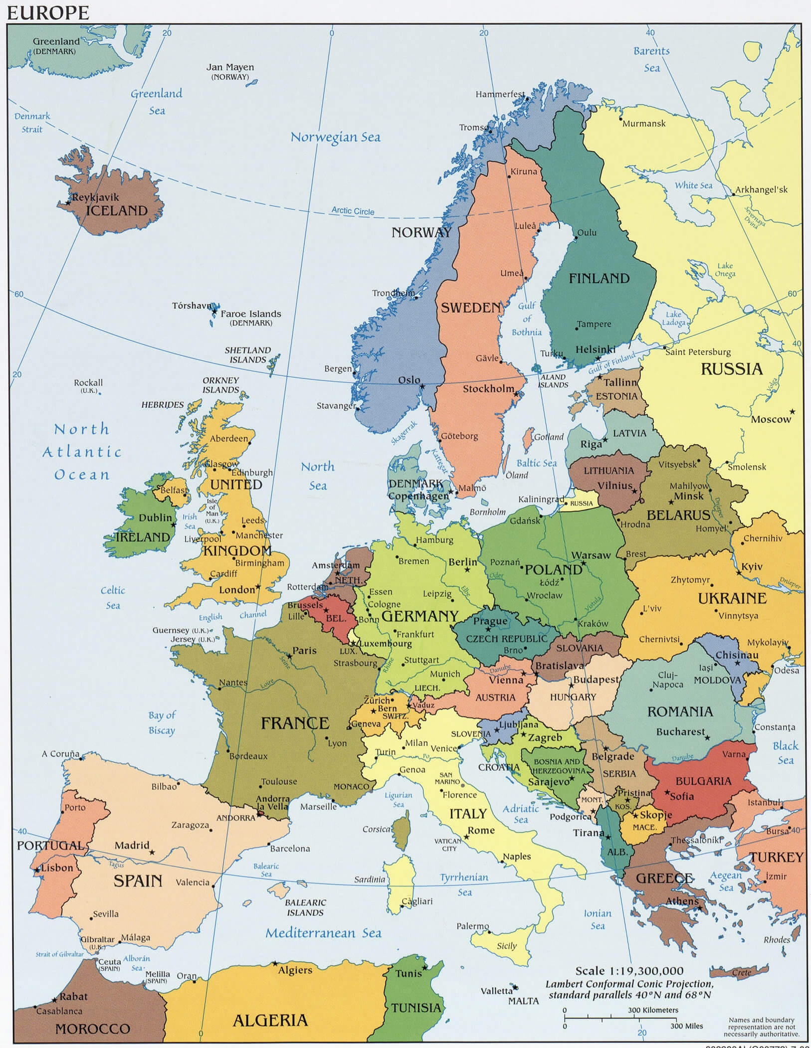 Europe map