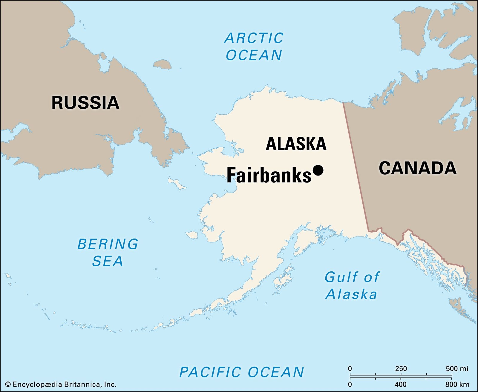 world map alaska