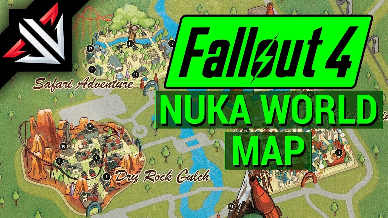 FALLOUT 4 NEW Nuka World DLC Map Locations Bethesda s Nuka World Pre War Map Analysis YouTube
