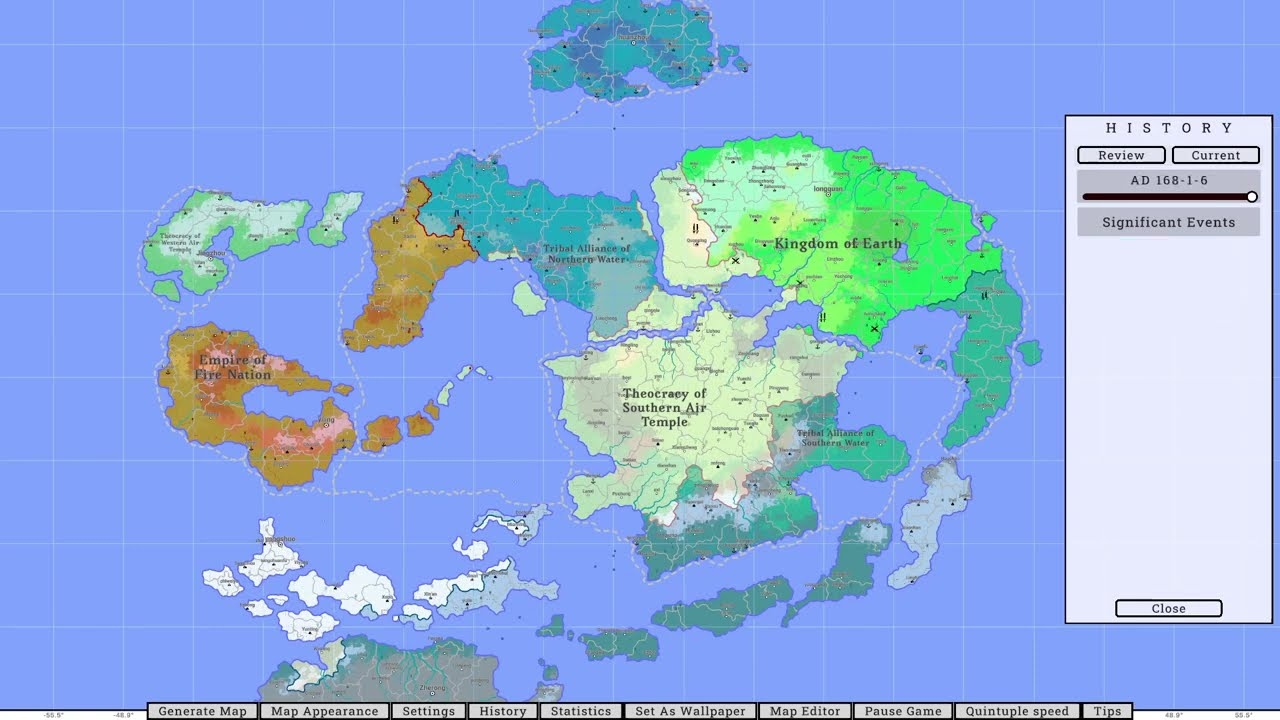 Fantasy Map Simulator s Timelapse Of Avatar The Last Airbender YouTube