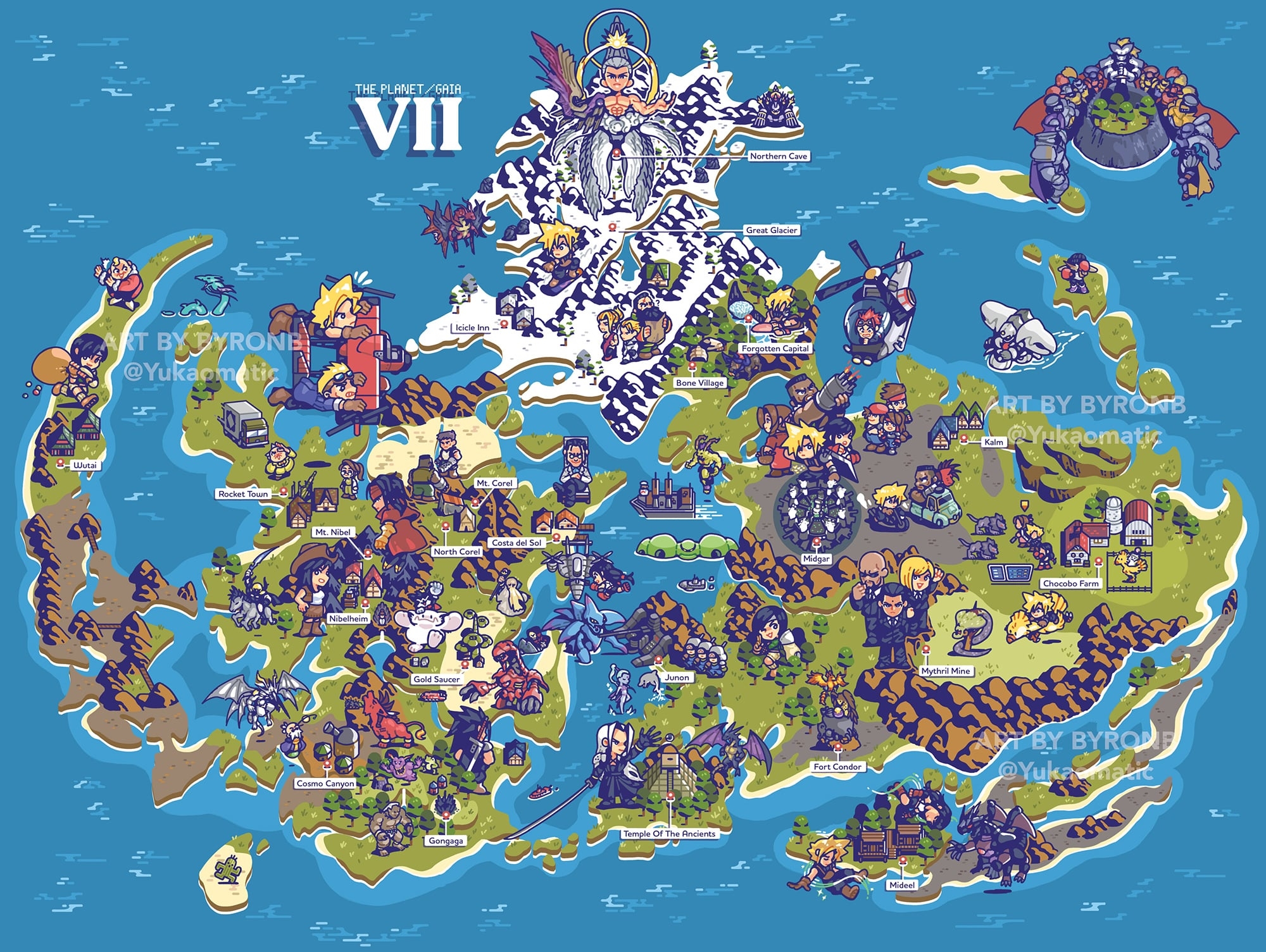 FF7 World Map ByronB Art Online Store Powered By Storenvy FF7 World Map ByronB Art Online Store Powered By Storenvy