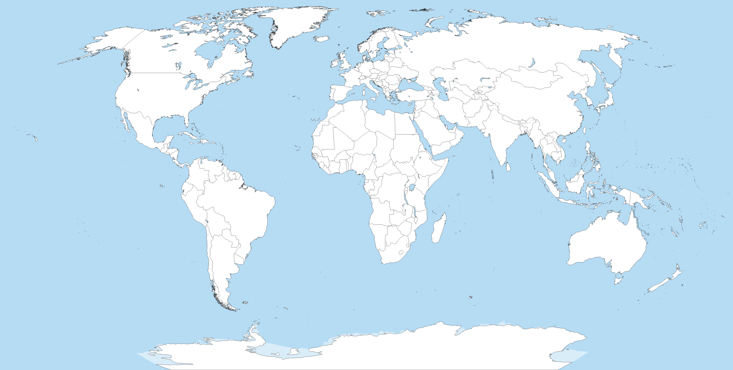 blank map world continents