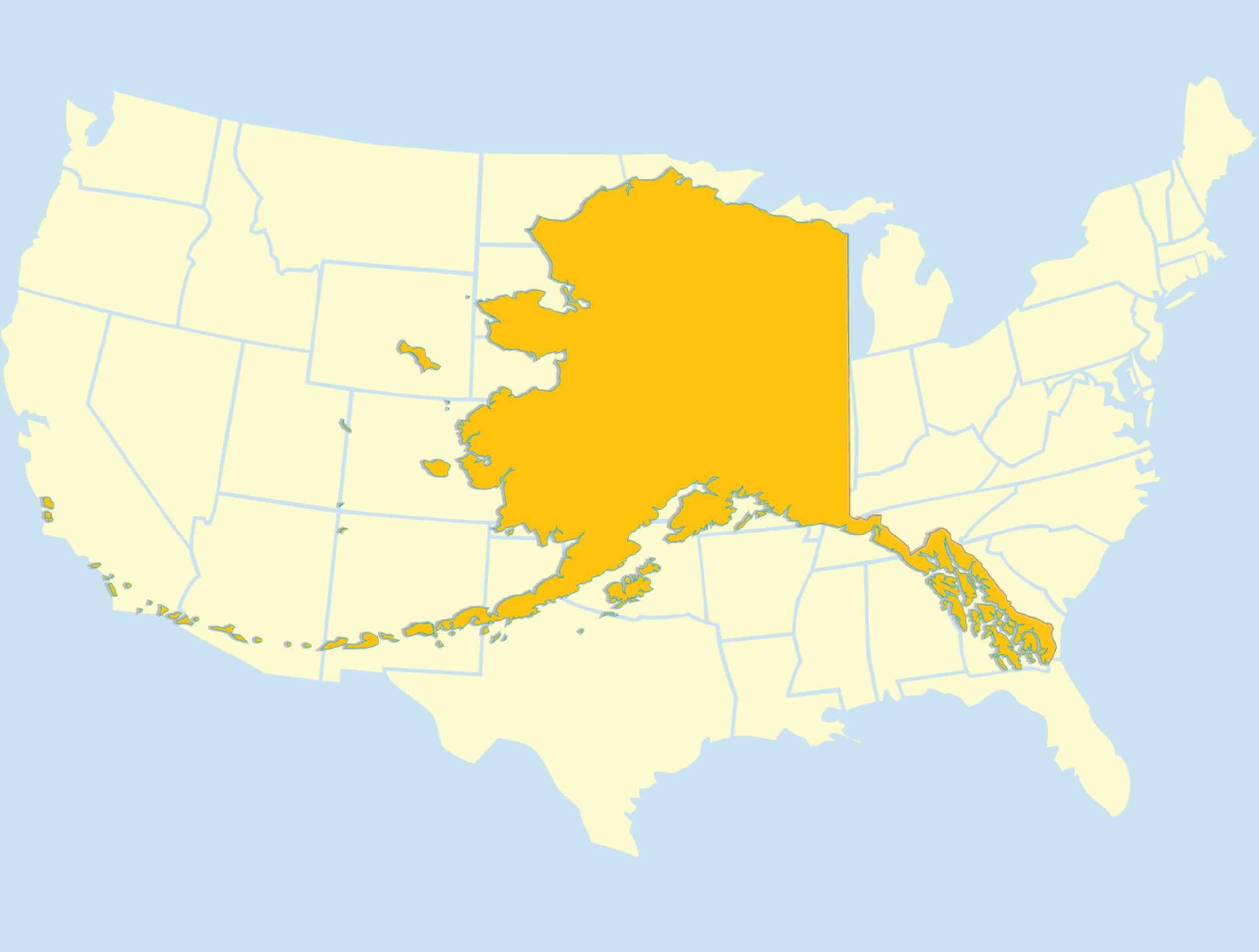 File Alaska Map Over US Map jpg Wikimedia Commons