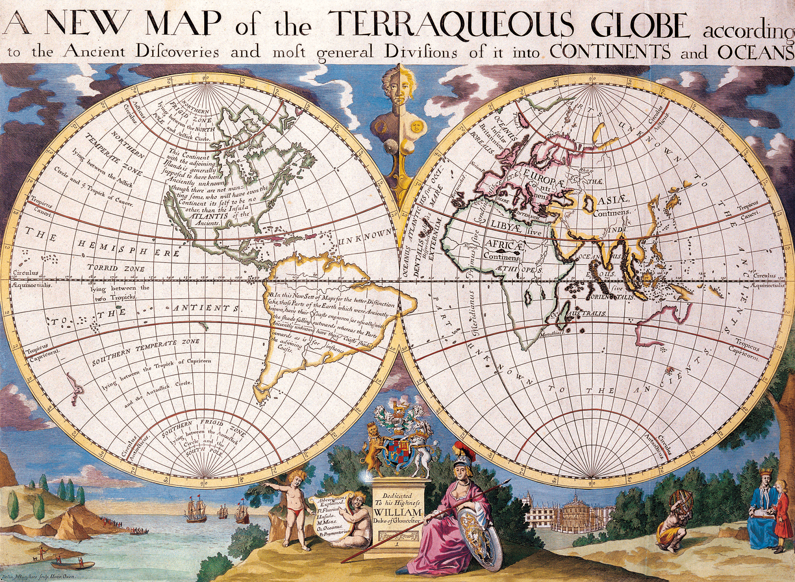 world map from 1700
