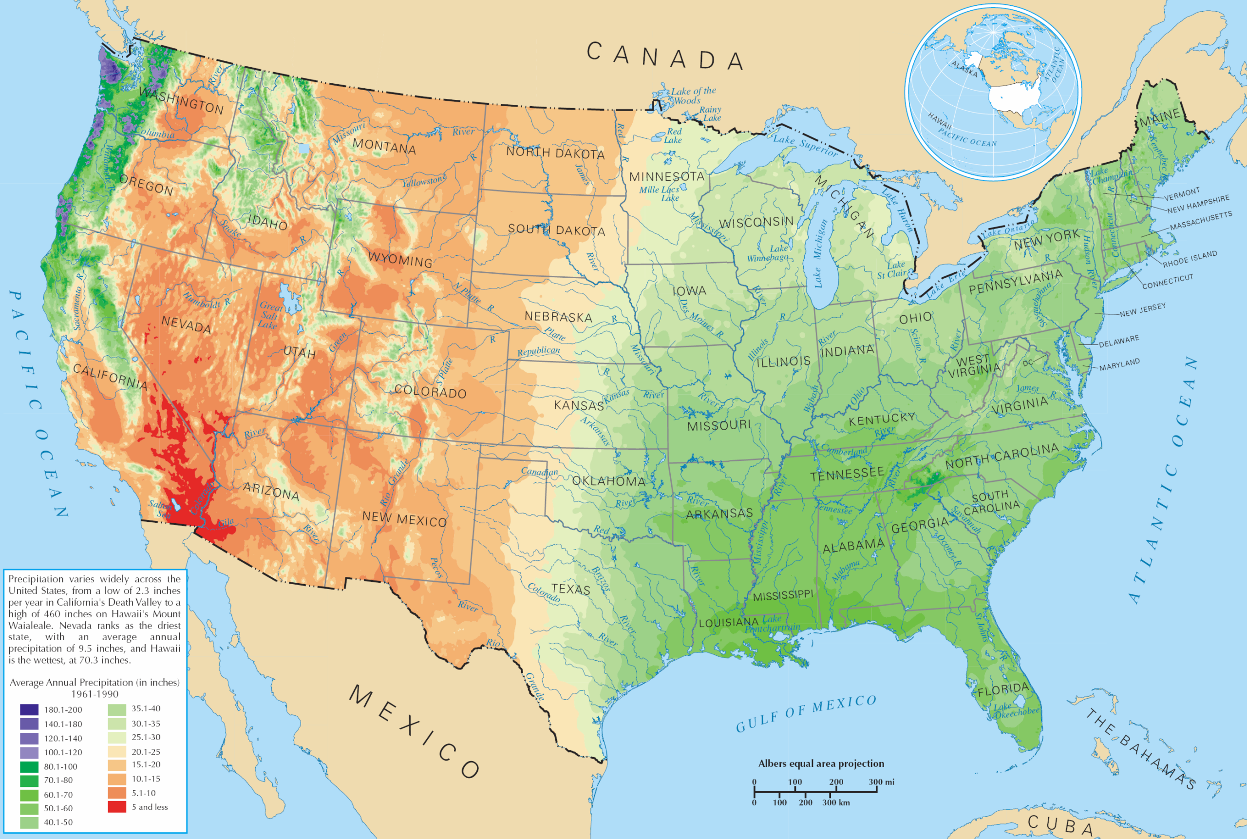 File Average Precipitation In The Lower 48 States Of The USA png Wikimedia Commons