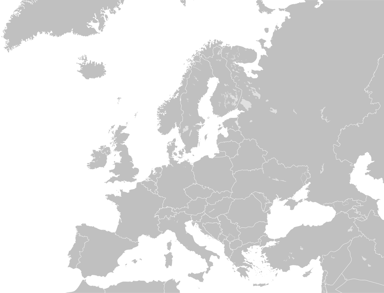 europe map printable blank