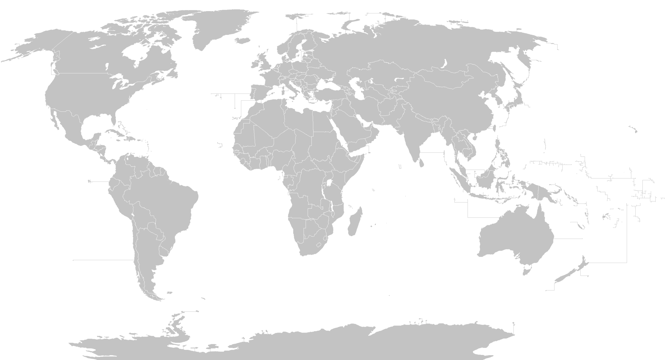 political map of the world blank