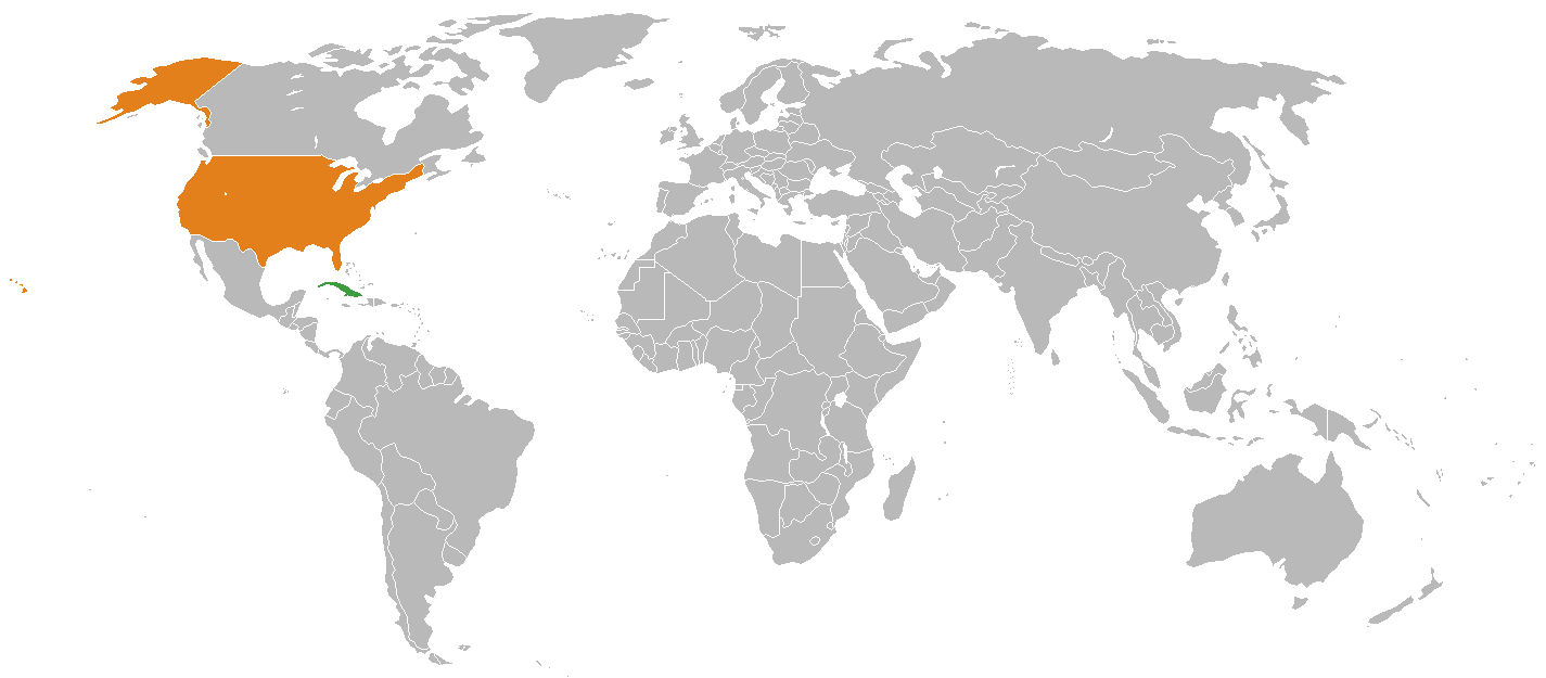 united states and cuba map