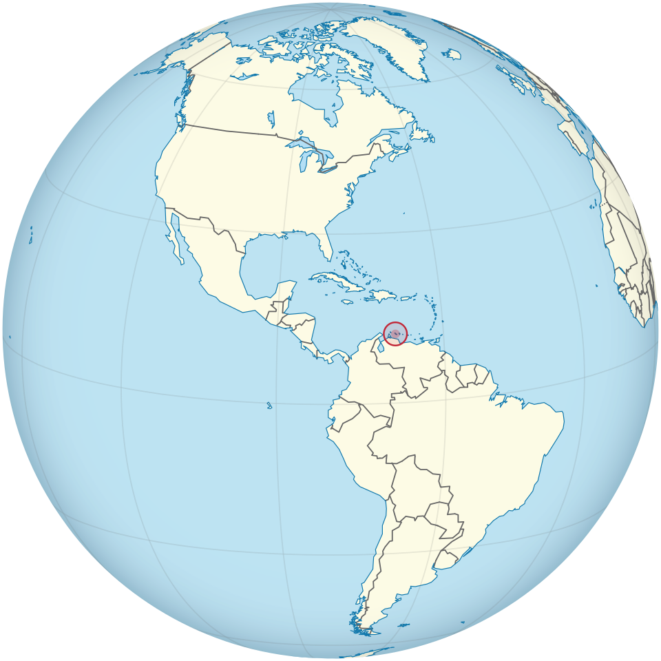 curacao on world map