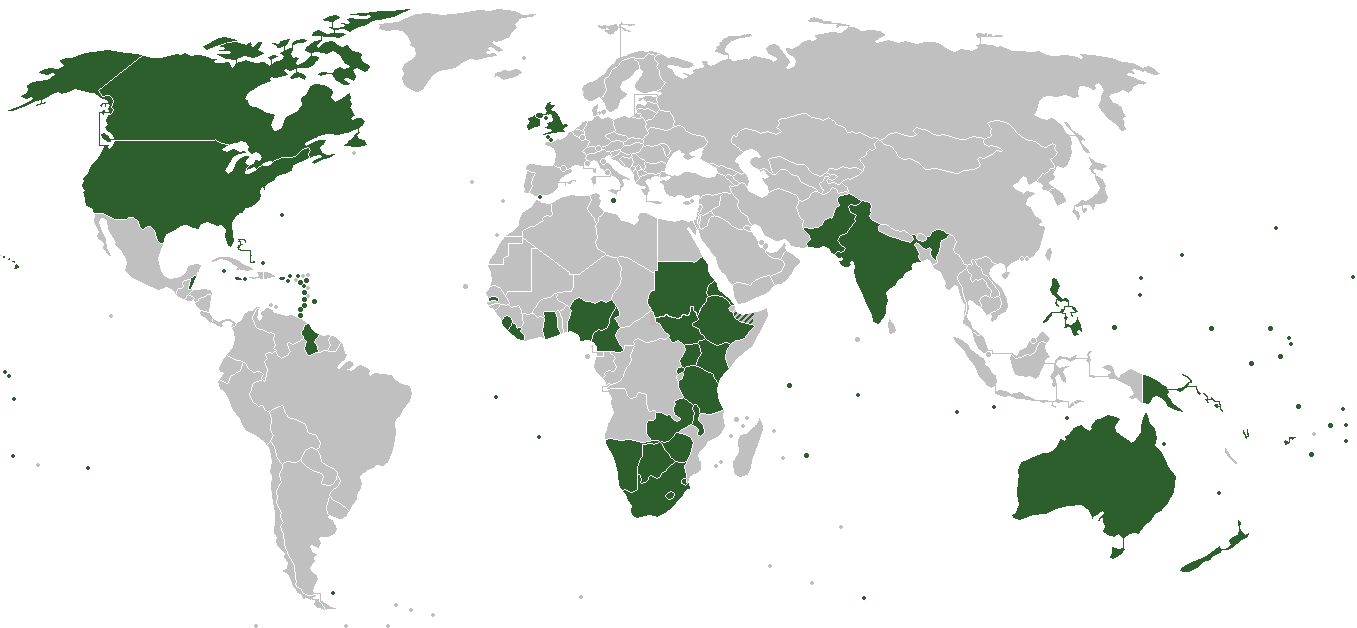 File English as Official Language Map png Wikipedia