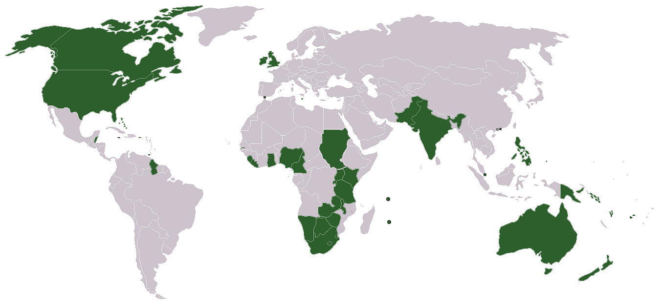 File English as Official Language Map png Wikipedia