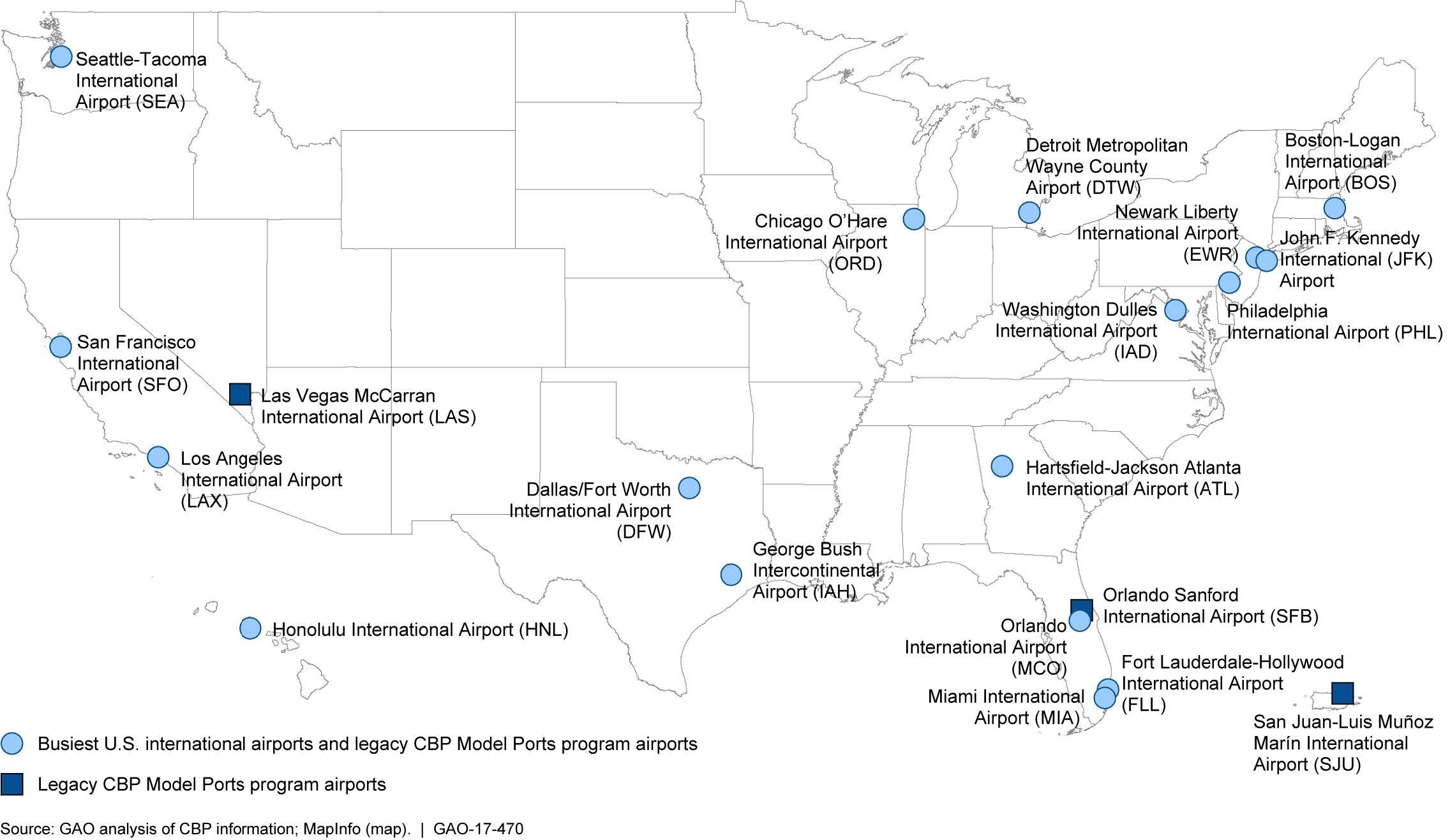 File Figure 2 Map Of The 17 Busiest U S International Airports And Legacy U S Customs And Border Protection CBP Model Ports Program Airports In The United States 34183472493 jpg Wikimedia Commons