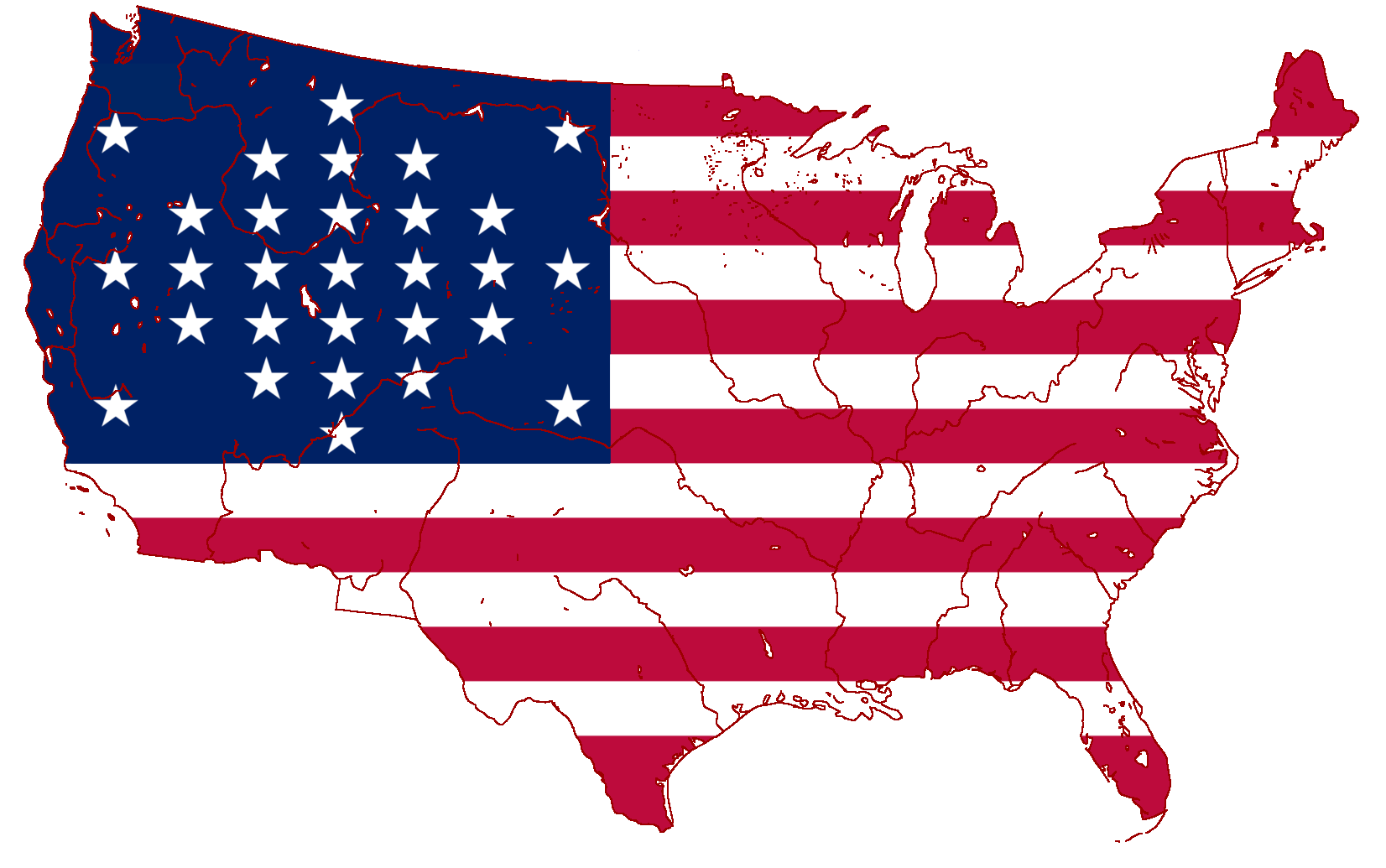 File Flag Map Of The United States Of America 1848 png Wikimedia Commons