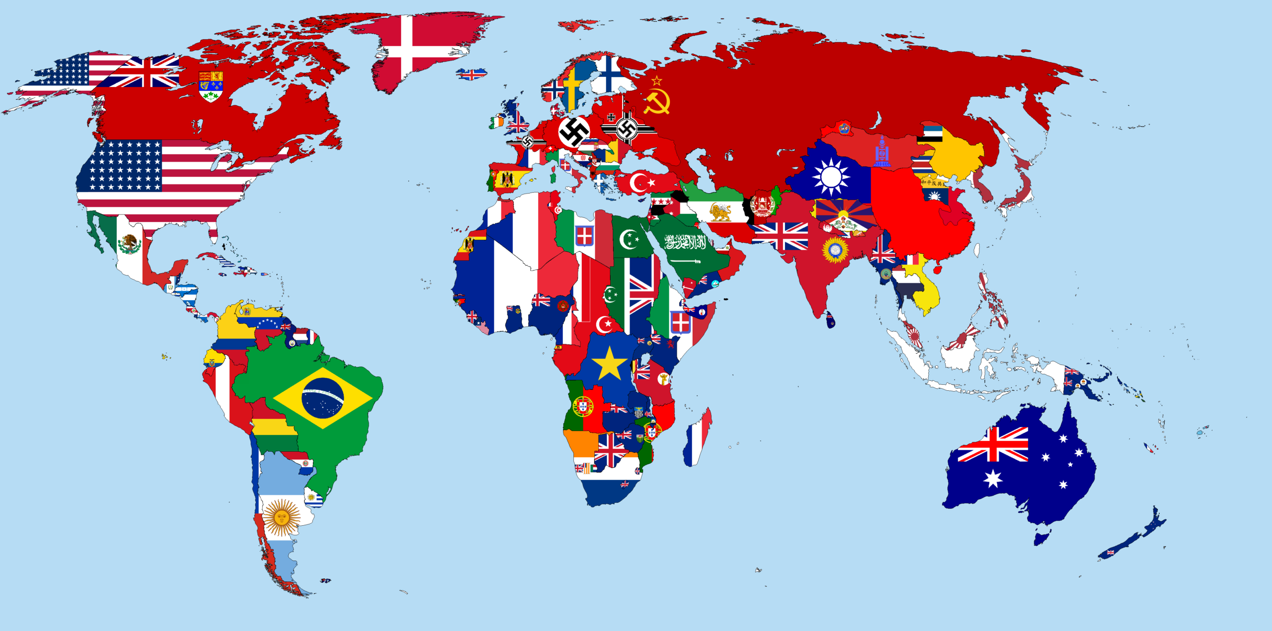 File Flag map Of The World 1942 png Wikimedia Commons