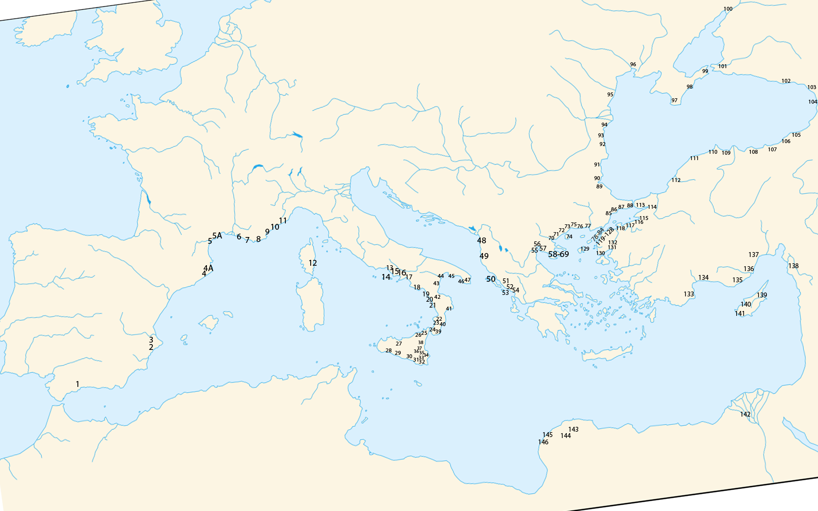 blank ancient greek map