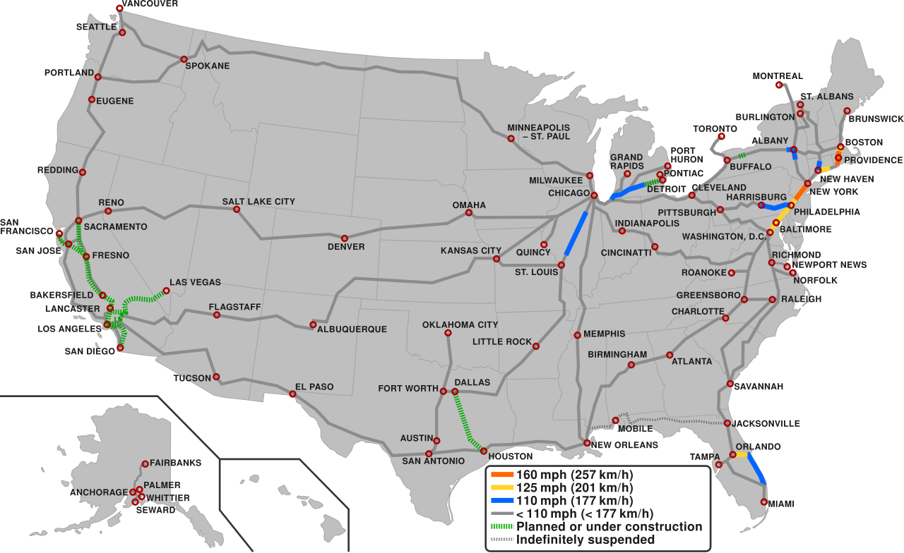 File High Speed Railroad Map Of The United States 2013 svg Wikipedia