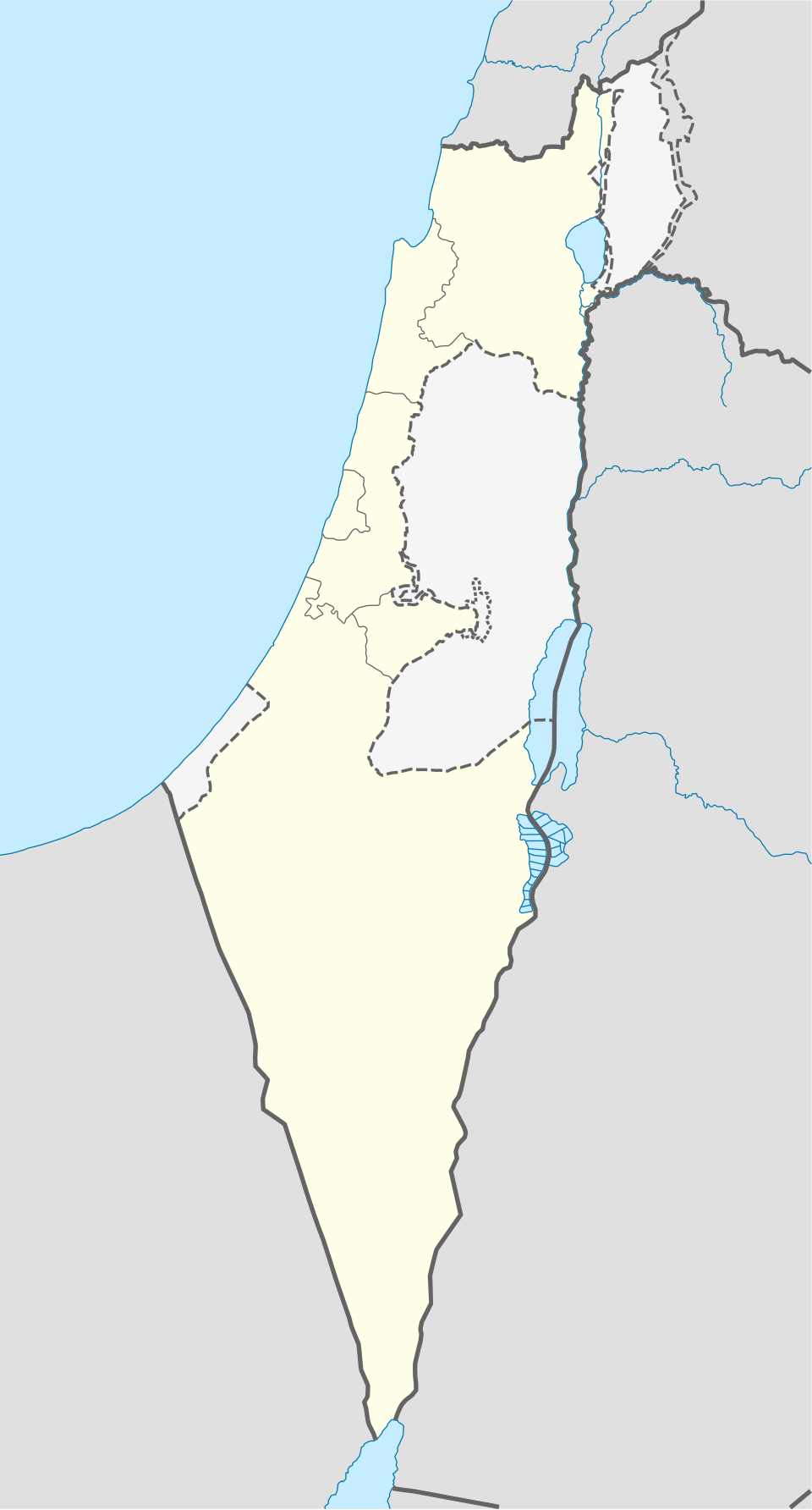blank map of israel