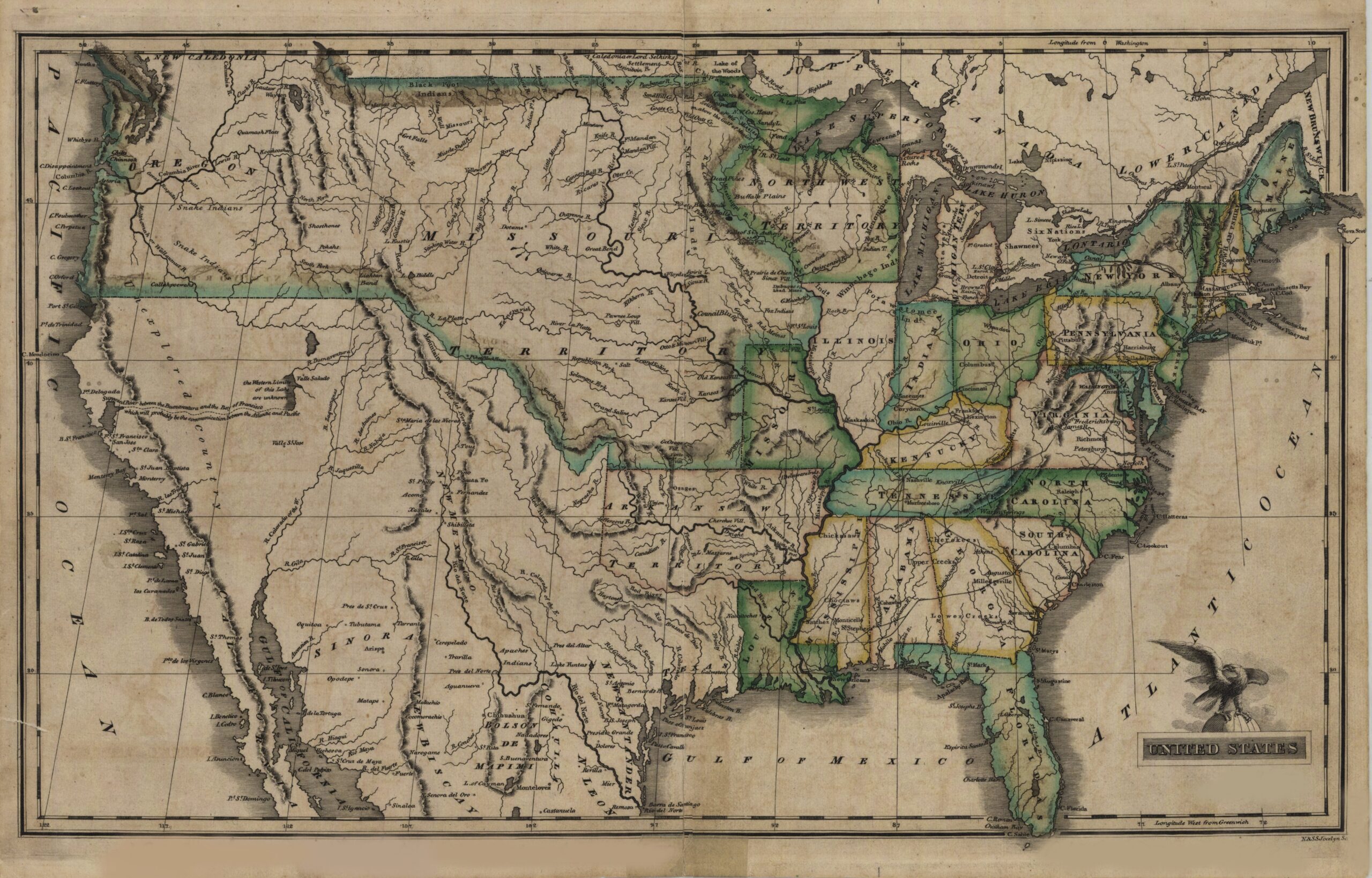 map of original united states