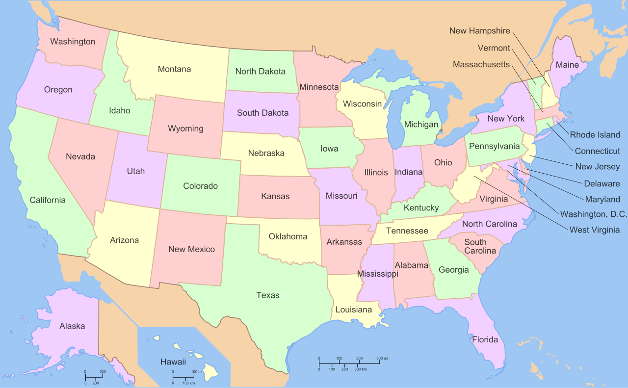 File Map Of USA With State Names 2 svg Wikimedia Commons